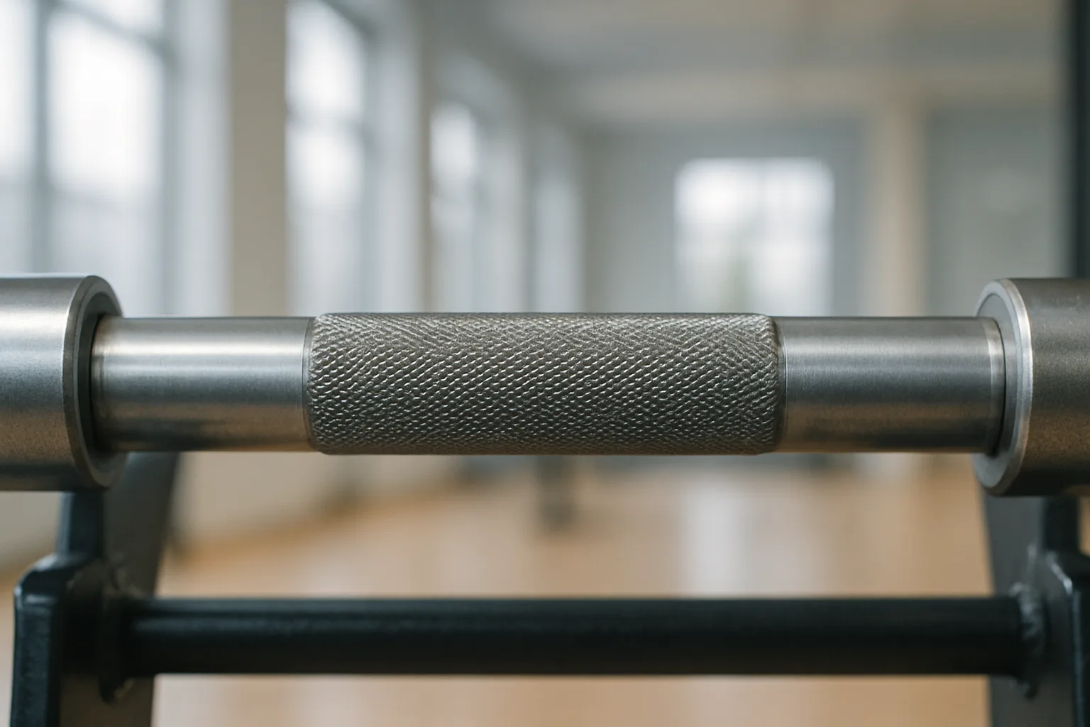Barbells at a gym