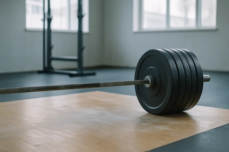 Powerlifting training at a gym