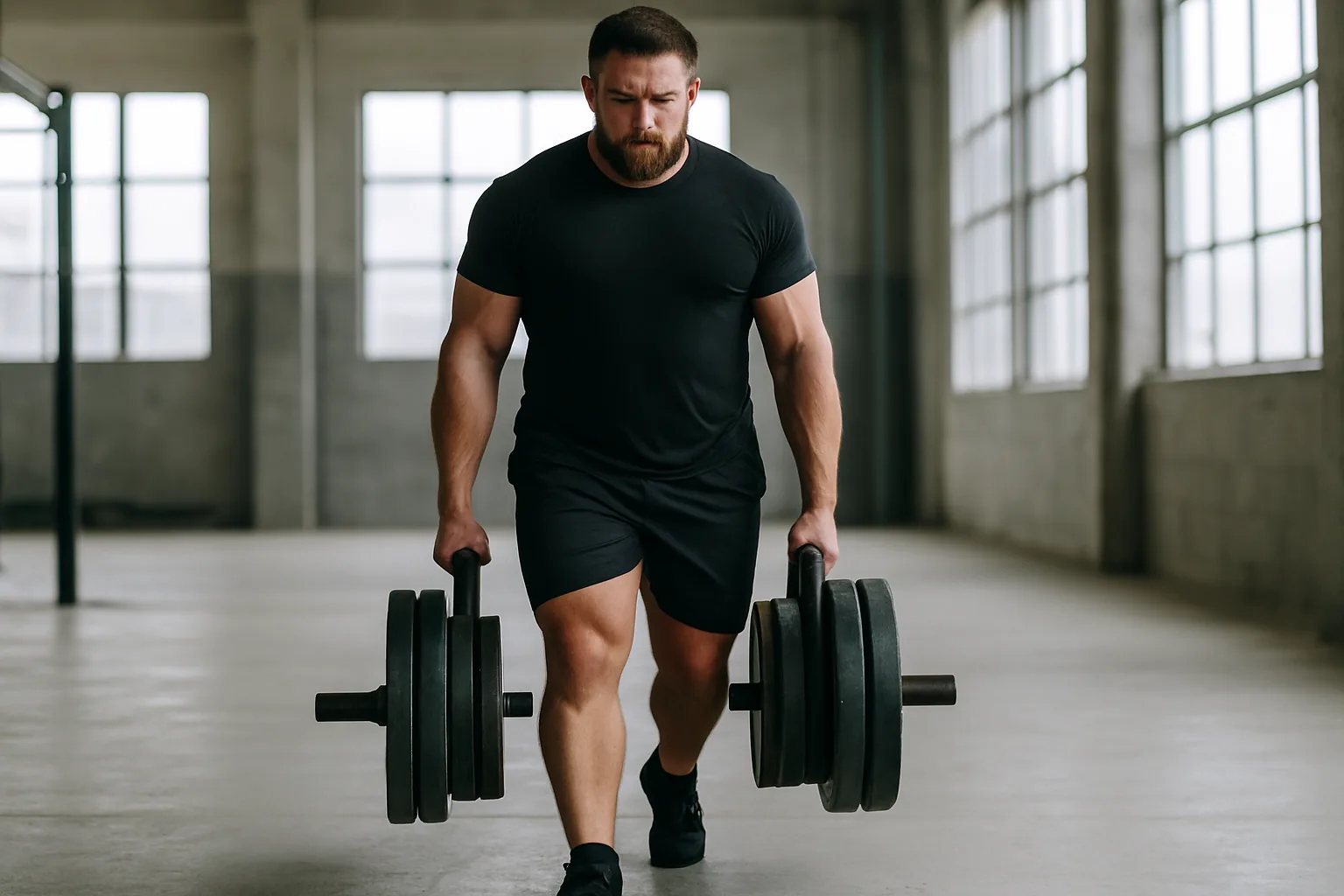 Strongman/Woman training at a gym